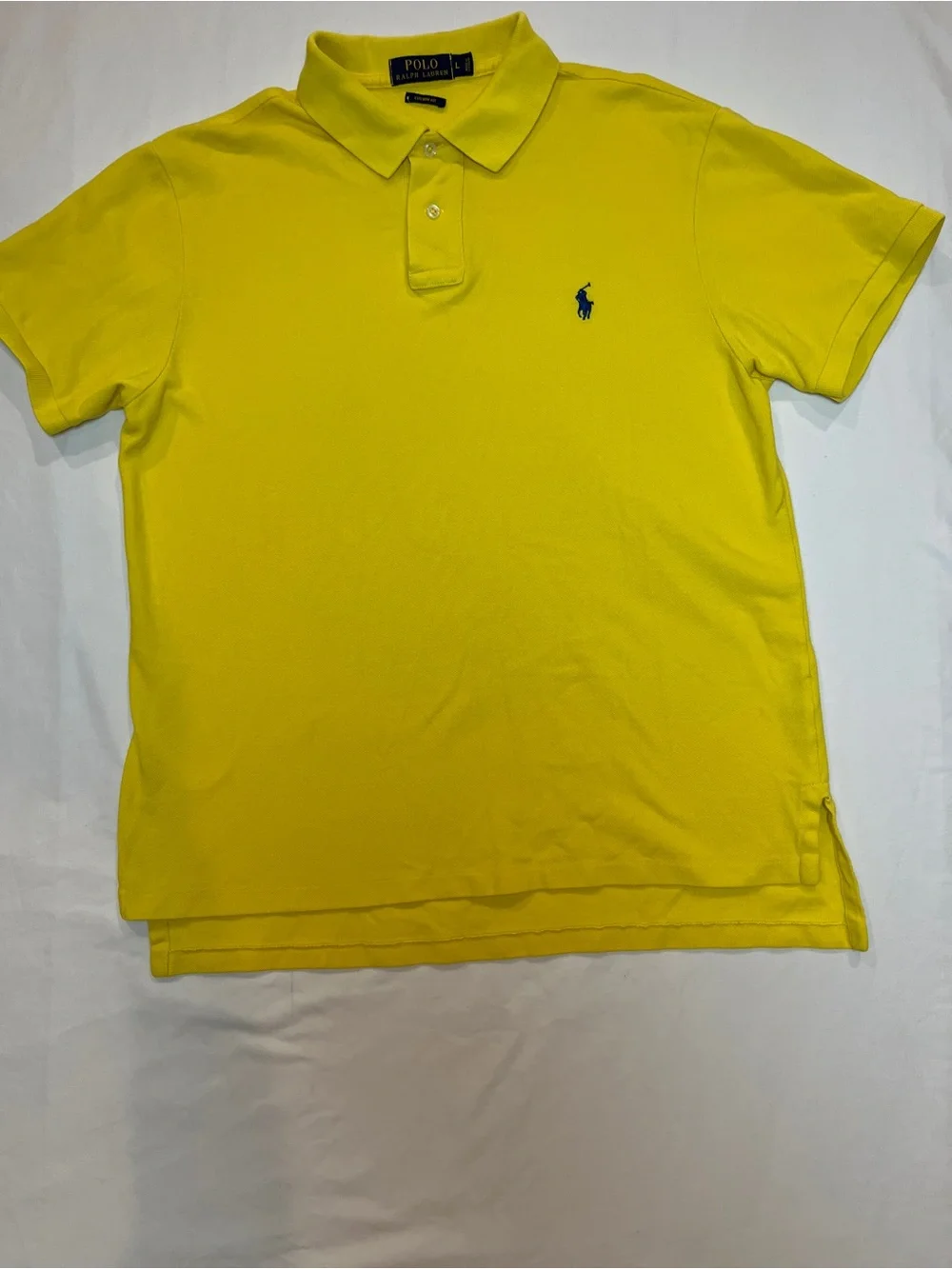 Ralph Lauren‎ Men’s Pique Old Money Polo Custom Fit Short Sleeve Size Large